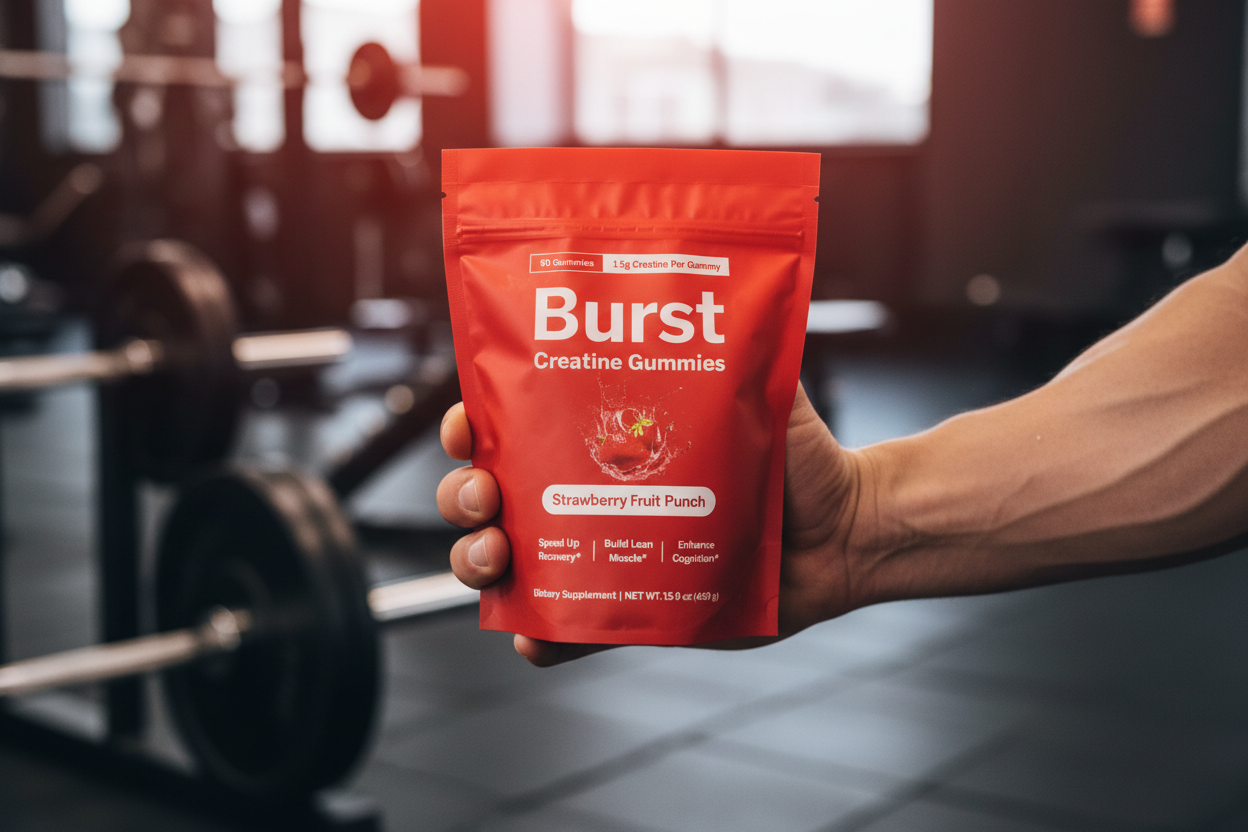 Burst Creatine Gummies - Hand Shot