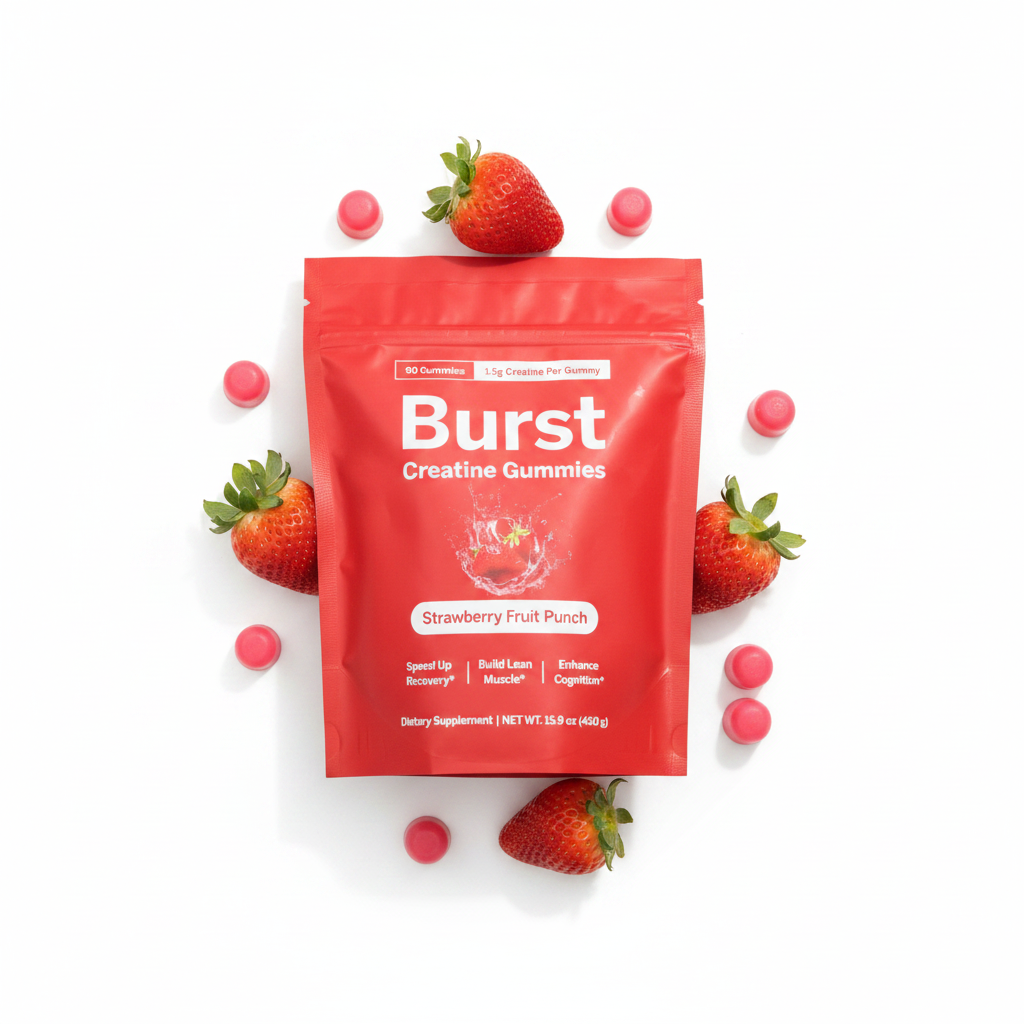 Burst Creatine Gummies - White Background