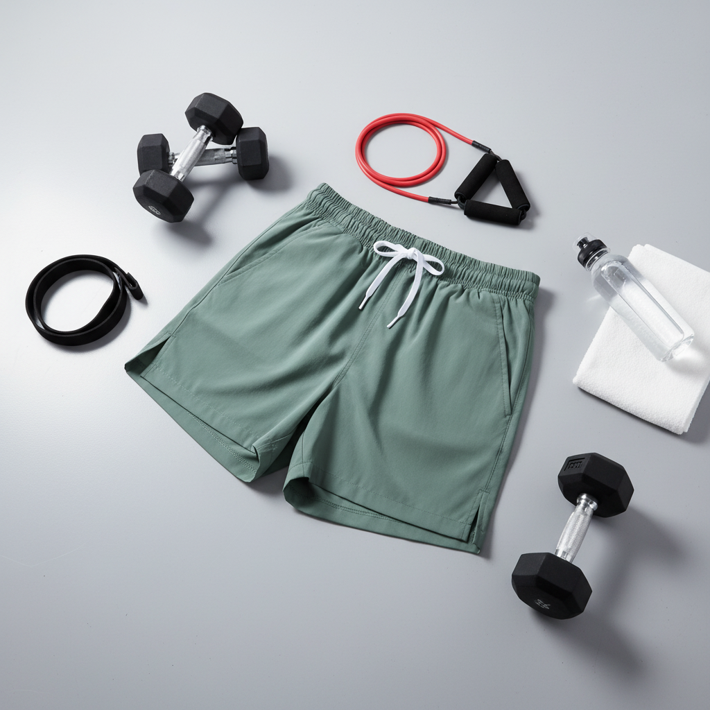 Shorts con dumbbells y accesorios